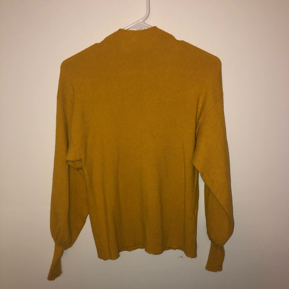 Atmosphere Mustard Balloon Sleeve Sweater